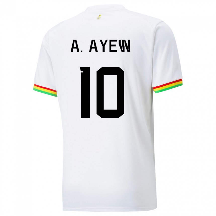 Kinder Ghanaische Andre Ayew #10 Weiß Heimtrikot Trikot 22-24 T-shirt Schweiz