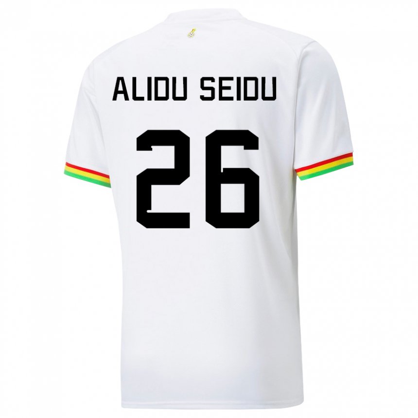 Kinder Ghanaische Alidu Seidu #26 Weiß Heimtrikot Trikot 22-24 T-shirt Schweiz