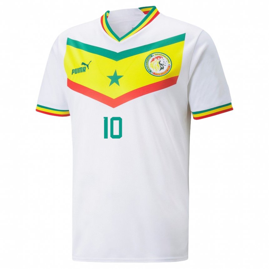 Enfant Maillot Sénégal Sadio Mane #10 Blanc Tenues Domicile 22-24 T-shirt Suisse