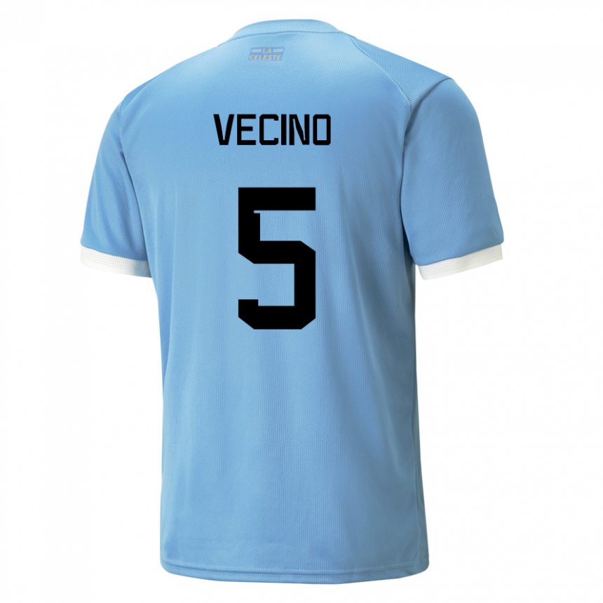 Kinder Uruguayische Matias Vecino #5 Blau Heimtrikot Trikot 22-24 T-shirt Schweiz