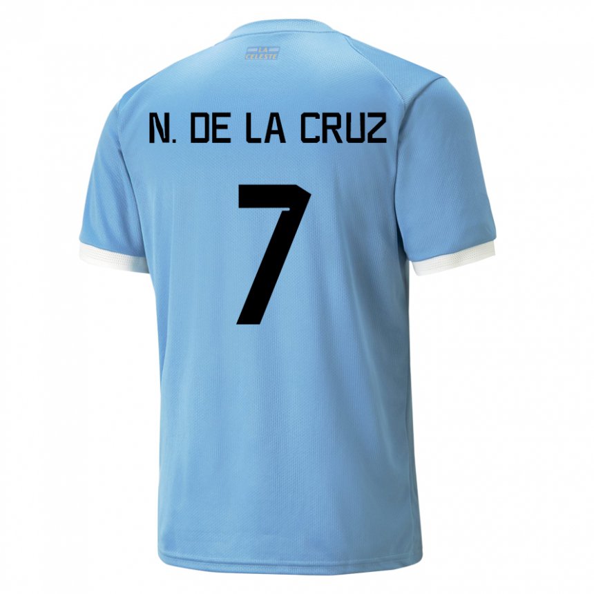 Enfant Maillot Uruguay Nicolas De La Cruz #7 Bleue Tenues Domicile 22-24 T-shirt Suisse