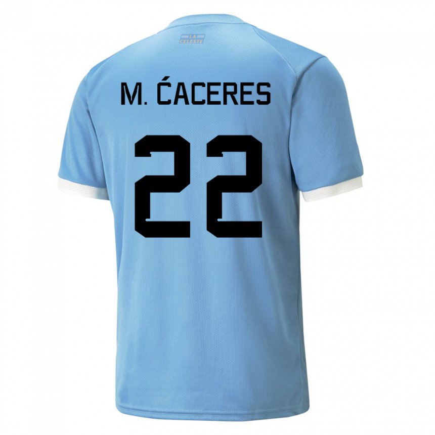 Kinder Uruguayische Martin Caceres #22 Blau Heimtrikot Trikot 22-24 T-shirt Schweiz