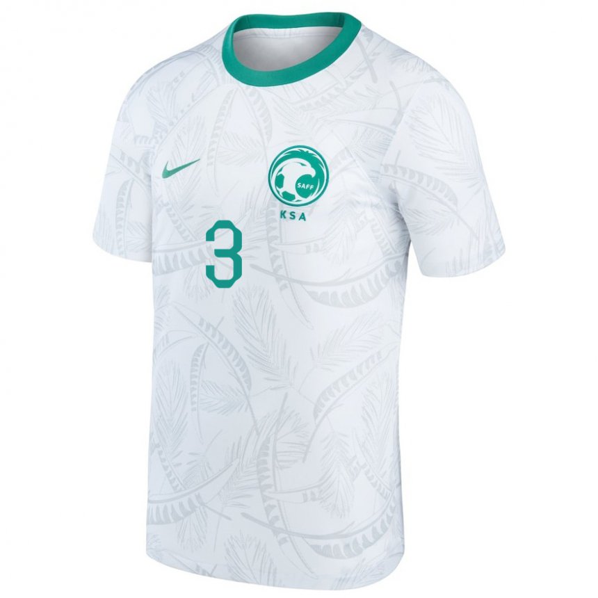 Enfant Maillot Arabie Saoudite Abdullah Madu #3 Blanc Tenues Domicile 22-24 T-shirt Suisse