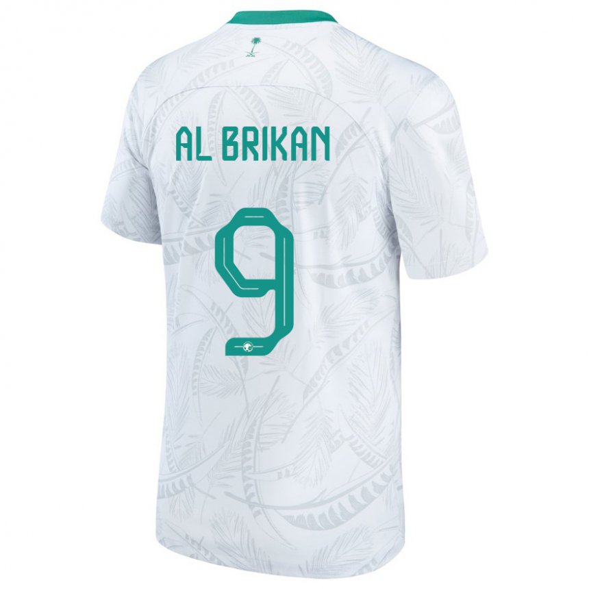 Enfant Maillot Arabie Saoudite Feras Al Brikan #9 Blanc Tenues Domicile 22-24 T-shirt Suisse