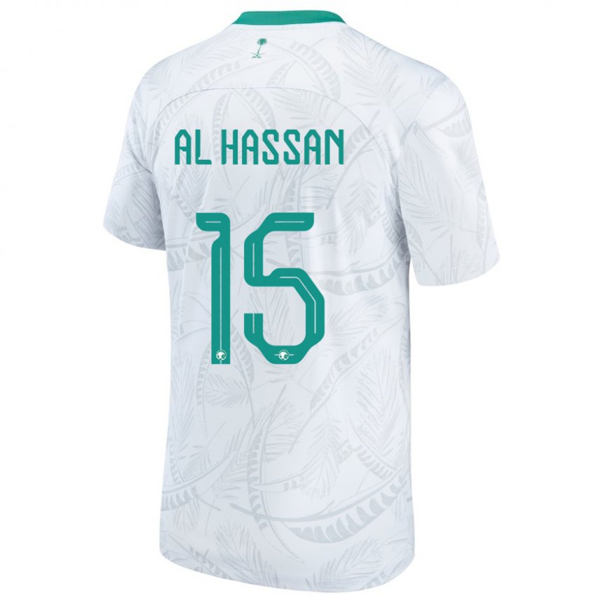 Enfant Maillot Arabie Saoudite Ali Al Hassan #15 Blanc Tenues Domicile 22-24 T-shirt Suisse