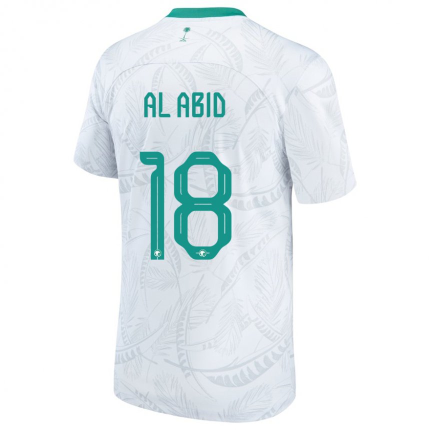 Kinder Saudi-arabische Nawaf Al Abid #18 Weiß Heimtrikot Trikot 22-24 T-shirt Schweiz