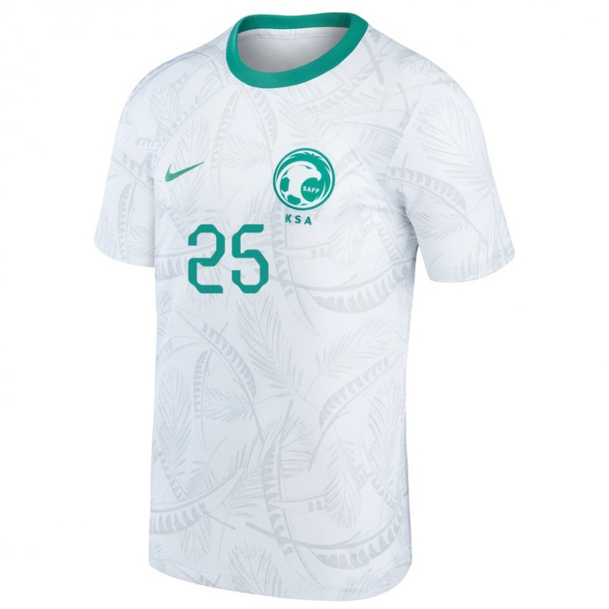 Enfant Maillot Arabie Saoudite Awad Al Nashri #25 Blanc Tenues Domicile 22-24 T-shirt Suisse