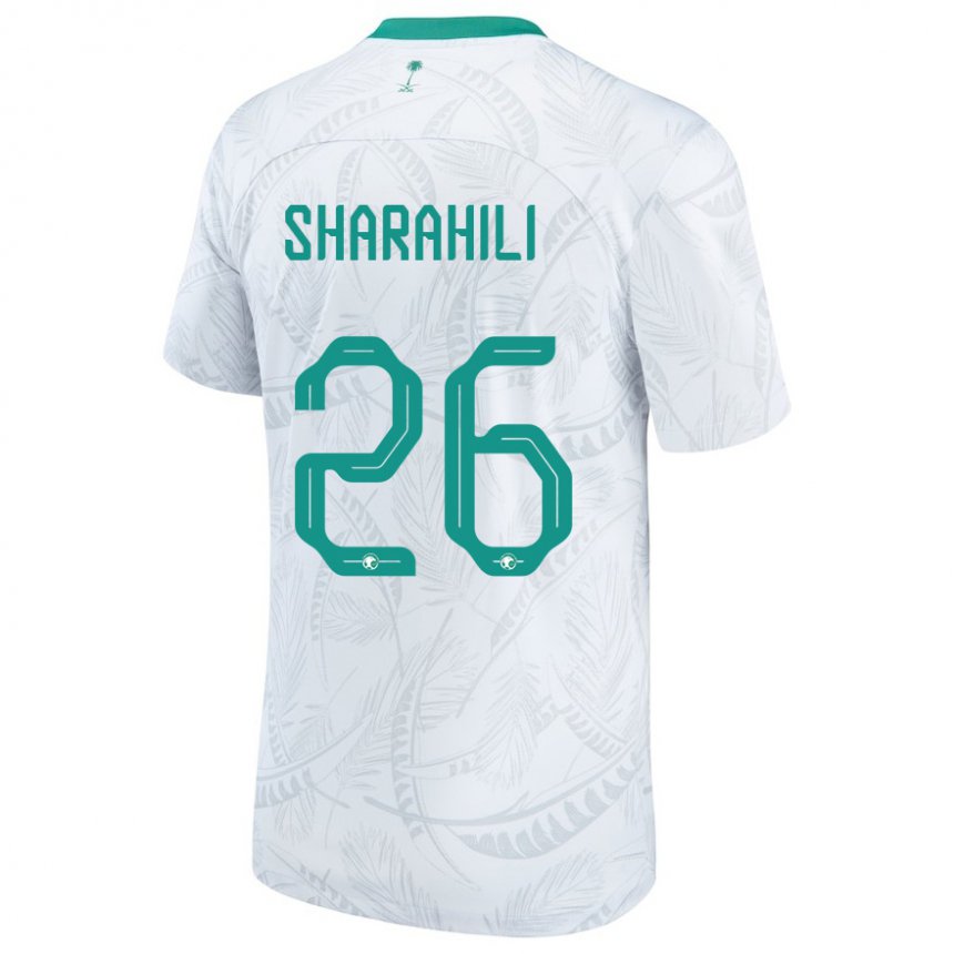 Enfant Maillot Arabie Saoudite Riyadh Sharahili #26 Blanc Tenues Domicile 22-24 T-shirt Suisse
