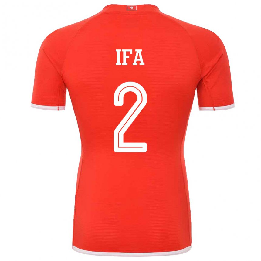 Kinder Tunesische Bilel Ifa #2 Rot Heimtrikot Trikot 22-24 T-shirt Schweiz