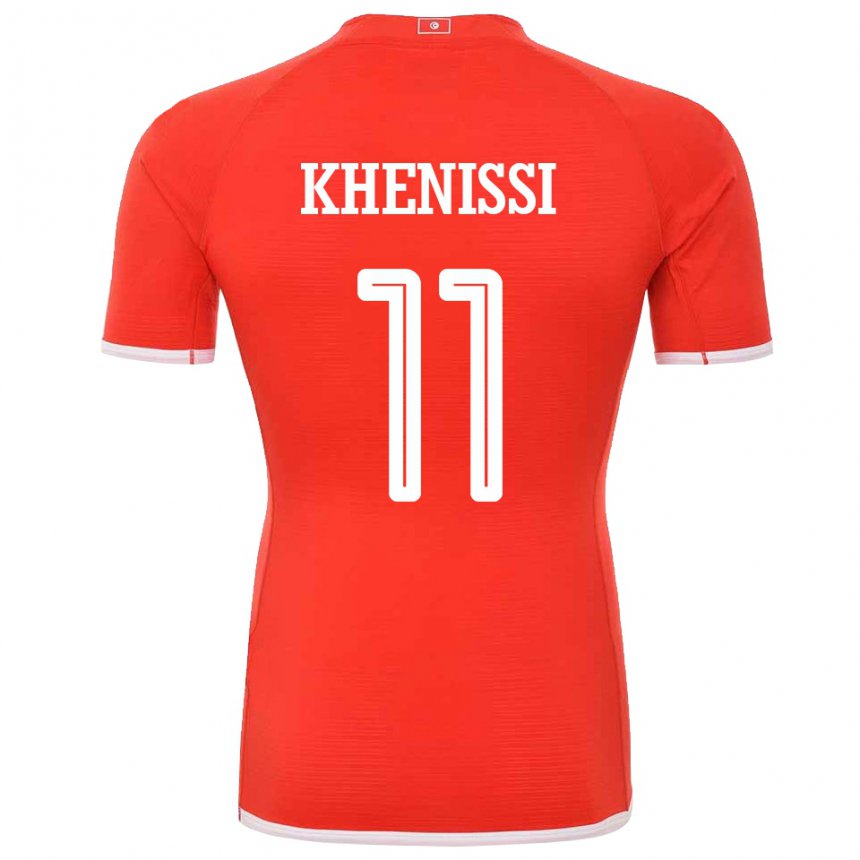 Kinder Tunesische Taha Yassine Khenissi #11 Rot Heimtrikot Trikot 22-24 T-shirt Schweiz