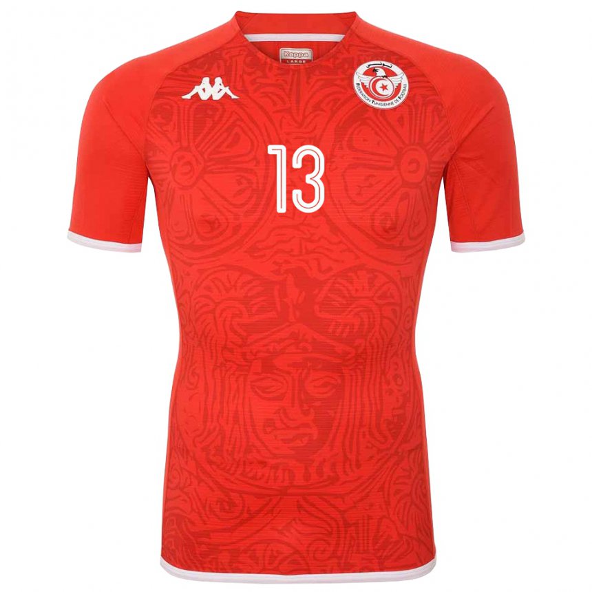 Enfant Maillot Tunisie Ferjani Sassi #13 Rouge Tenues Domicile 22-24 T-shirt Suisse