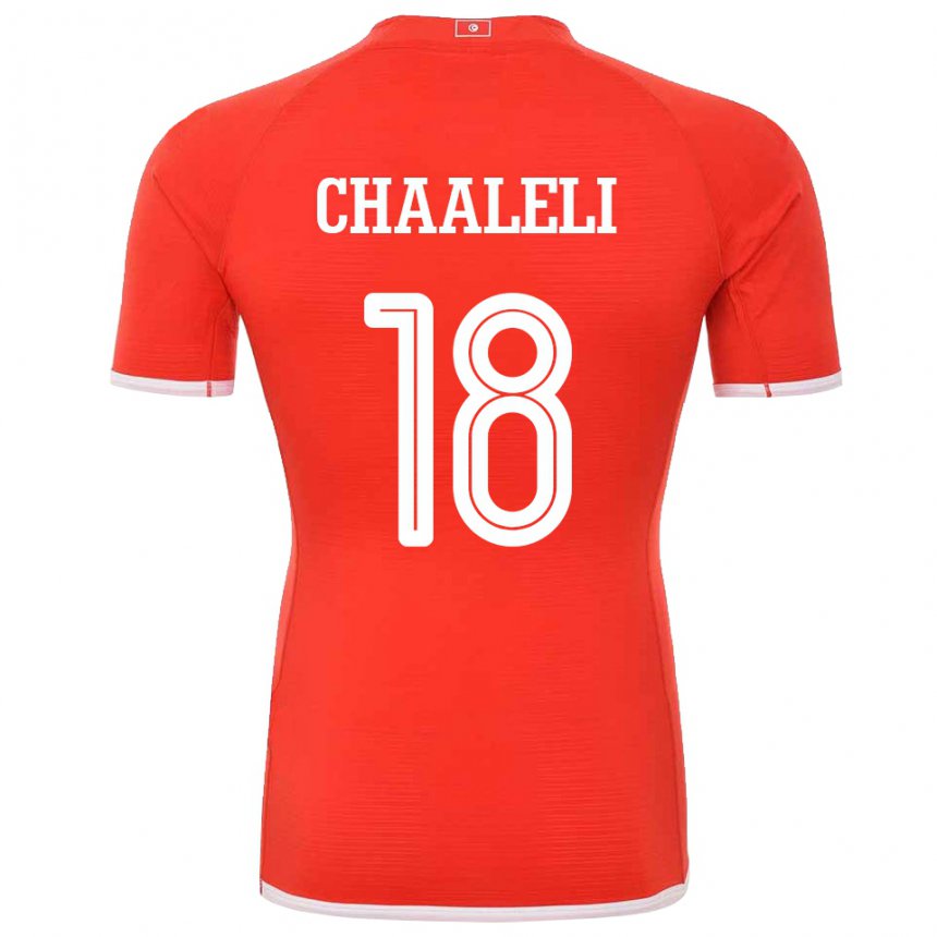 Kinder Tunesische Ghaliene Chaaleli #18 Rot Heimtrikot Trikot 22-24 T-shirt Schweiz