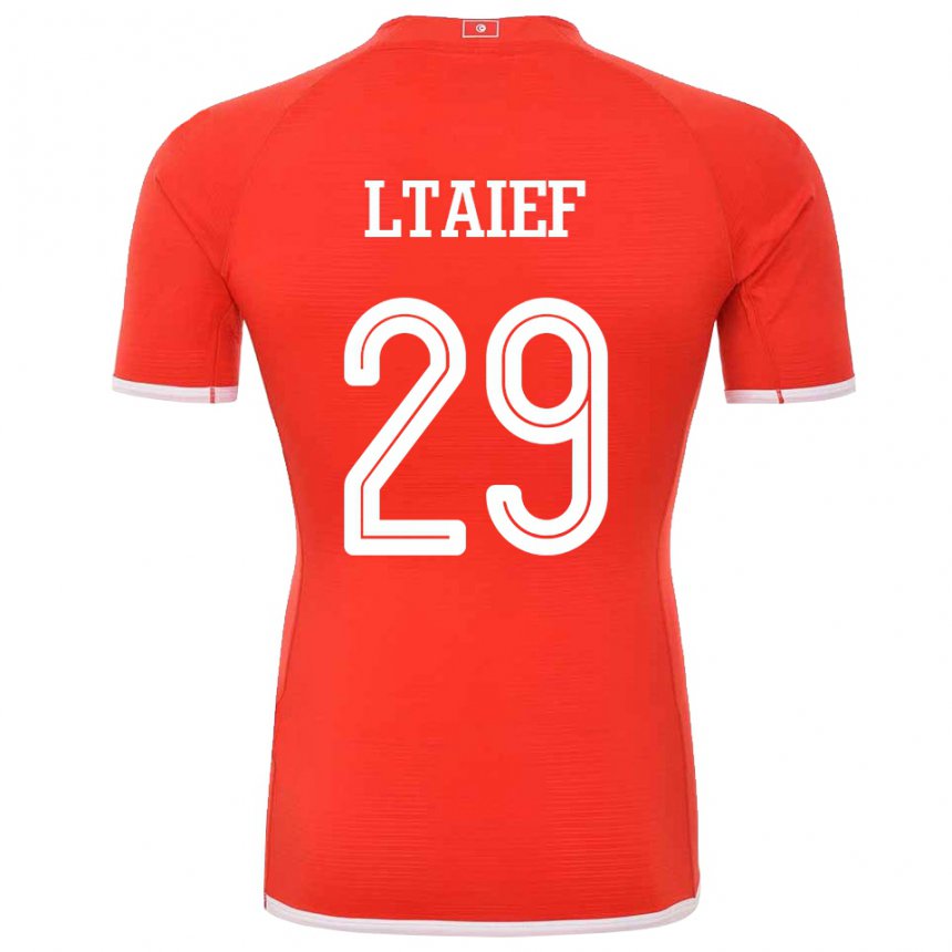 Enfant Maillot Tunisie Sayfallah Ltaief #29 Rouge Tenues Domicile 22-24 T-shirt Suisse