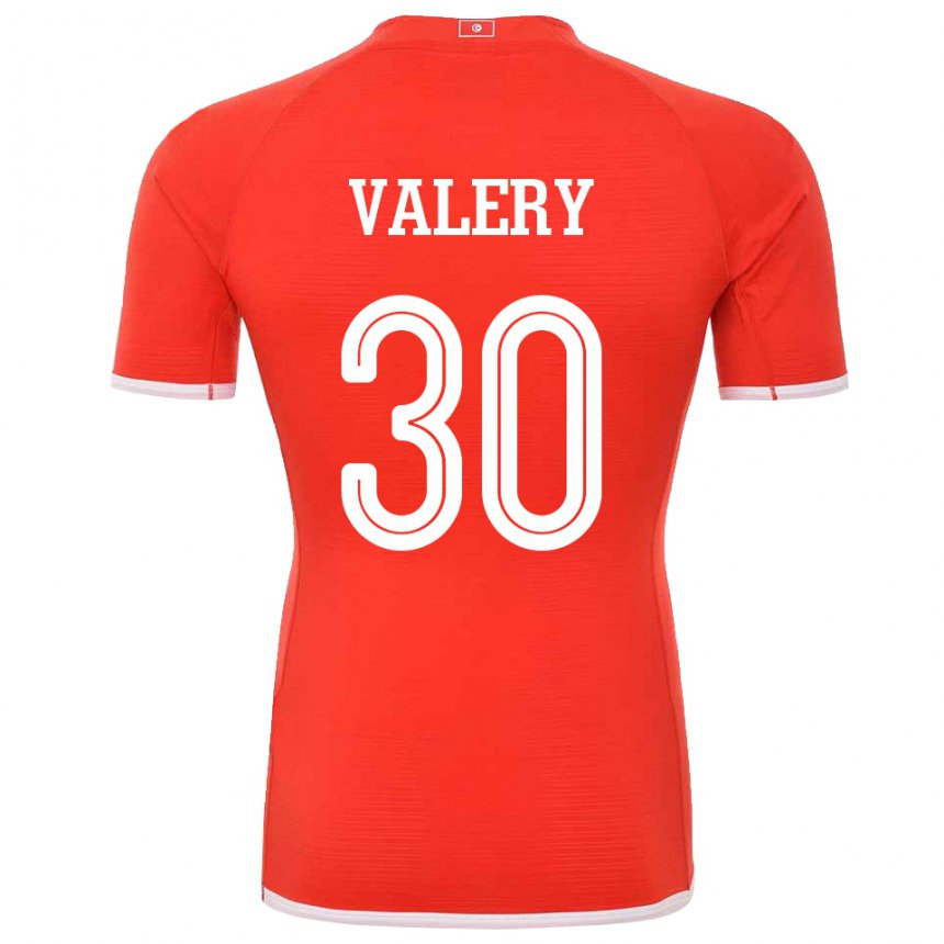 Kinder Tunesische Yann Valery #30 Rot Heimtrikot Trikot 22-24 T-shirt Schweiz