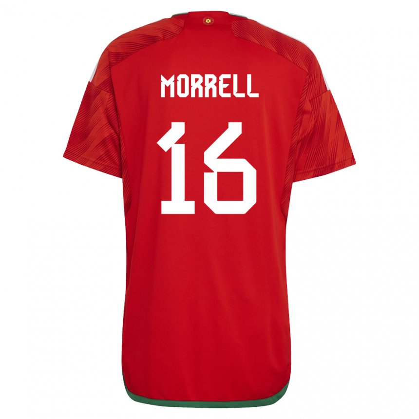 Kinder Walisische Joe Morrell #16 Rot Heimtrikot Trikot 22-24 T-shirt Schweiz