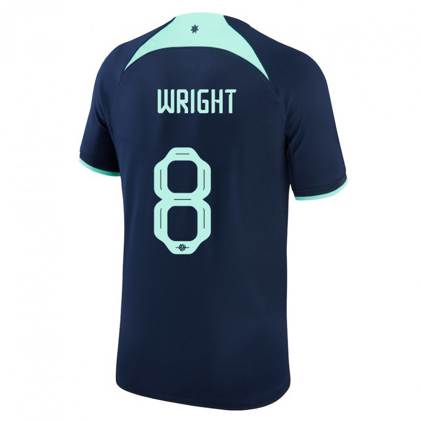 Kinder Australische Bailey Wright #8 Dunkelblau Auswärtstrikot Trikot 22-24 T-shirt Schweiz