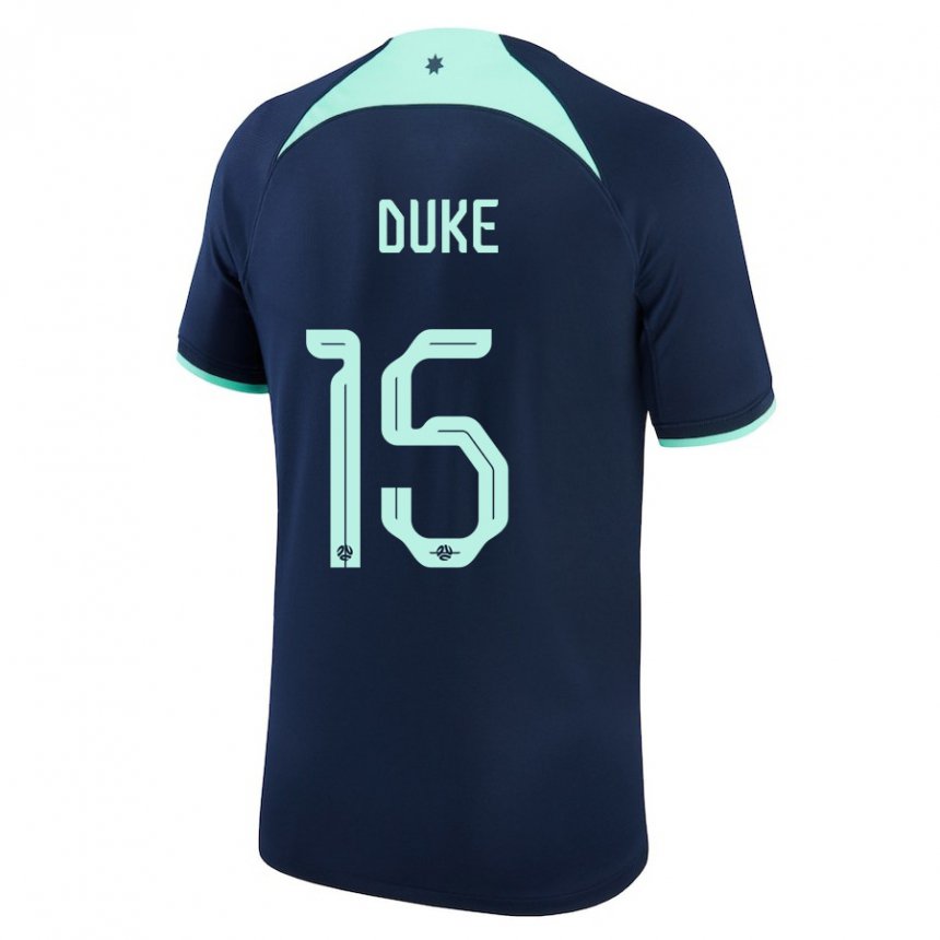 Enfant Maillot Australie Mitchell Duke #15 Bleu Foncé Tenues Extérieur 22-24 T-shirt Suisse