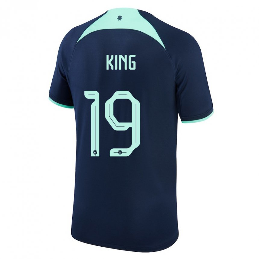 Enfant Maillot Australie Joel King #19 Bleu Foncé Tenues Extérieur 22-24 T-shirt Suisse