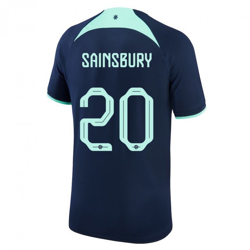 Kinder Australische Trent Sainsbury #20 Dunkelblau Auswärtstrikot Trikot 22-24 T-shirt Schweiz