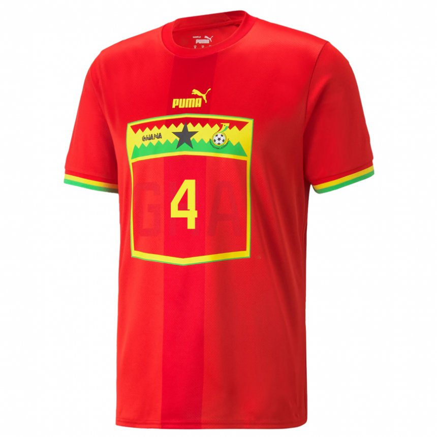 Enfant Maillot Ghana Mohammed Salisu #4 Rouge Tenues Extérieur 22-24 T-shirt Suisse