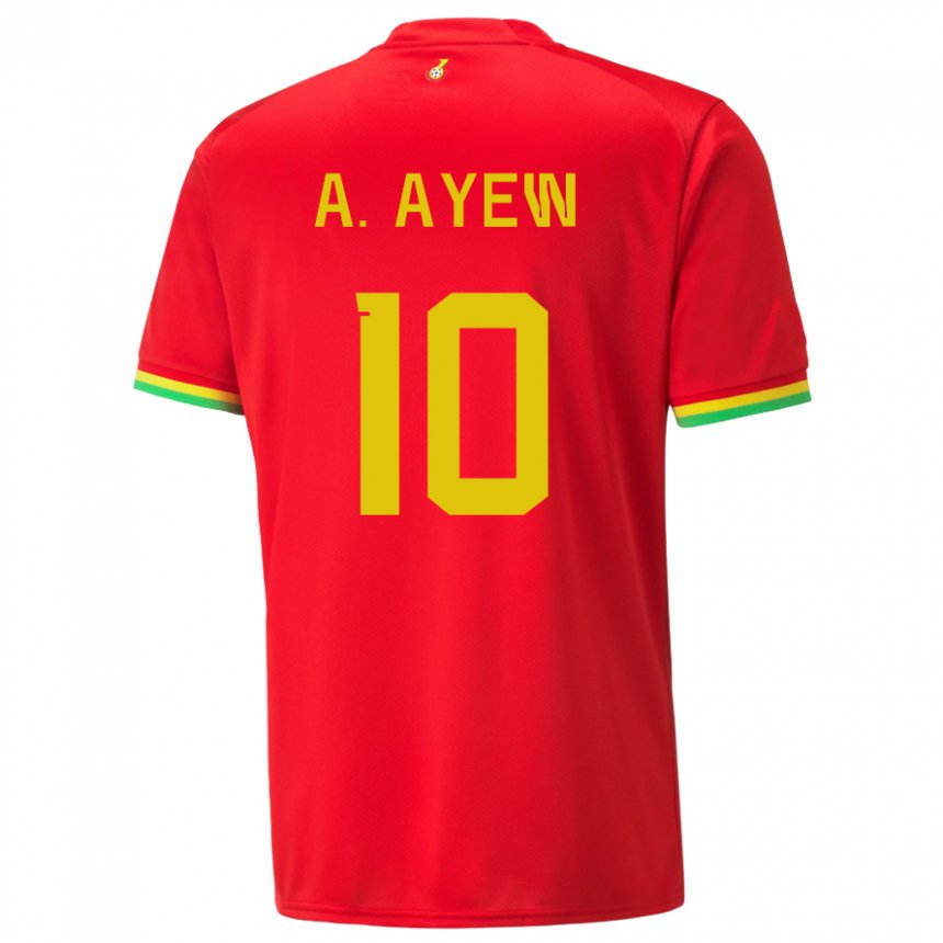 Kinder Ghanaische Andre Ayew #10 Rot Auswärtstrikot Trikot 22-24 T-shirt Schweiz