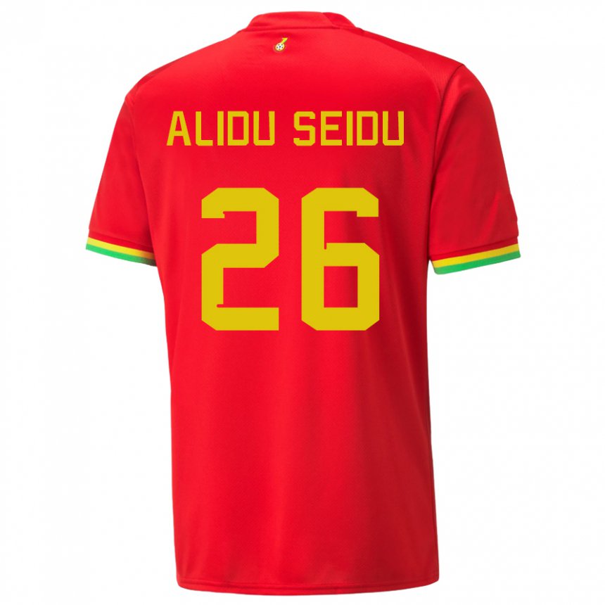 Kinder Ghanaische Alidu Seidu #26 Rot Auswärtstrikot Trikot 22-24 T-shirt Schweiz