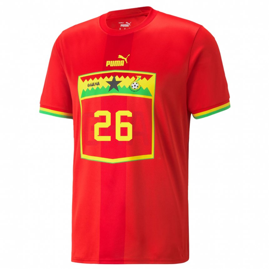 Kinder Ghanaische Alidu Seidu #26 Rot Auswärtstrikot Trikot 22-24 T-shirt Schweiz