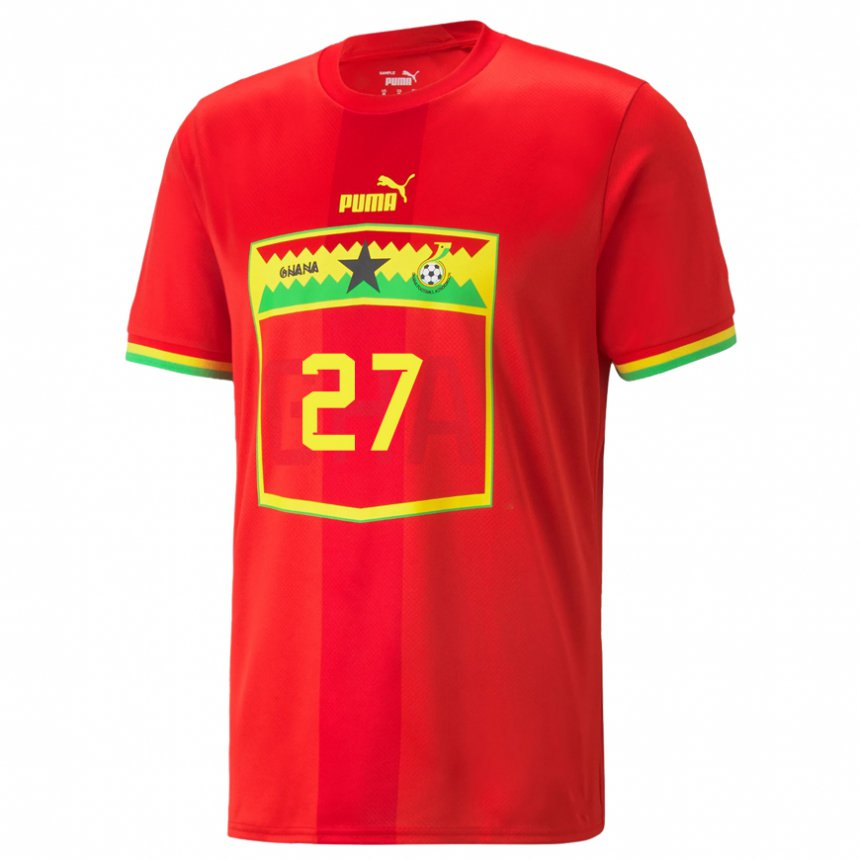 Kinder Ghanaische Antoine Semenyo #27 Rot Auswärtstrikot Trikot 22-24 T-shirt Schweiz