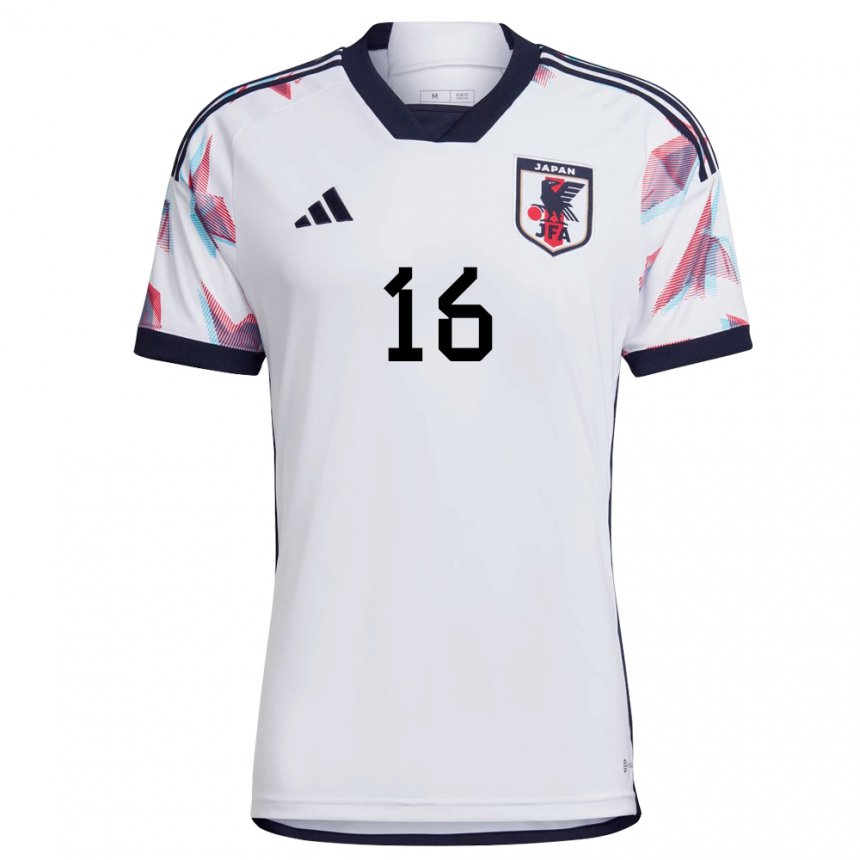 Enfant Maillot Japon Takehiro Tomiyasu #16 Blanc Tenues Extérieur 22-24 T-shirt Suisse