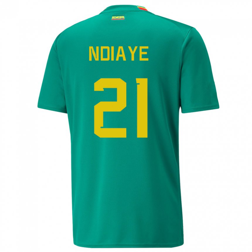 Enfant Maillot Sénégal Iliman Ndiaye #21 Verte Tenues Extérieur 22-24 T-shirt Suisse