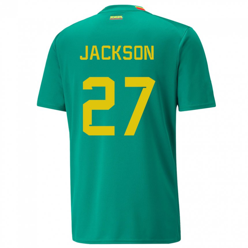 Kinder Senegalesische Nicolas Jackson #27 Grün Auswärtstrikot Trikot 22-24 T-shirt Schweiz