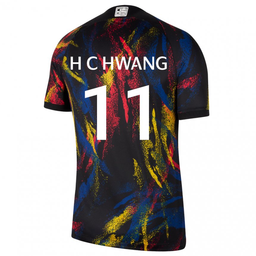 Kinder Südkoreanische Hee-chan Hwang #11 Mehrfarbig Auswärtstrikot Trikot 22-24 T-shirt Schweiz