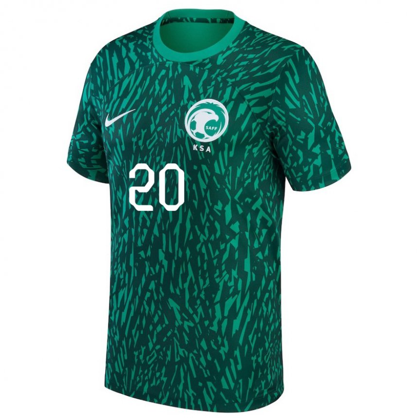 Enfant Maillot Arabie Saoudite Haroune Camara #20 Vert Foncé Tenues Extérieur 22-24 T-shirt Suisse