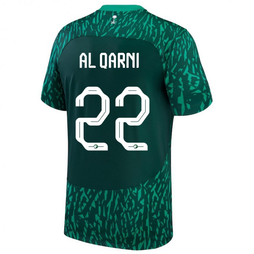 Enfant Maillot Arabie Saoudite Fawaz Al Qarni #22 Vert Foncé Tenues Extérieur 22-24 T-shirt Suisse