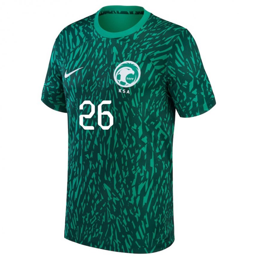 Enfant Maillot Arabie Saoudite Riyadh Sharahili #26 Vert Foncé Tenues Extérieur 22-24 T-shirt Suisse