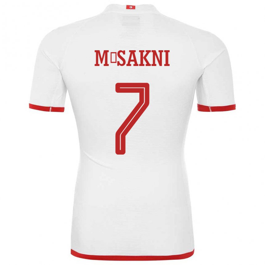 Kinder Tunesische Youssef M Sakni #7 Weiß Auswärtstrikot Trikot 22-24 T-shirt Schweiz