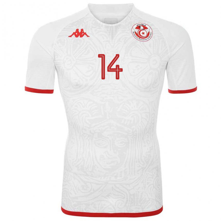 Kinder Tunesische Hannibal Mejbri #14 Weiß Auswärtstrikot Trikot 22-24 T-shirt Schweiz