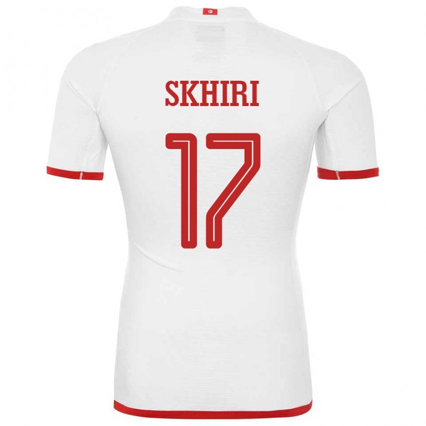 Enfant Maillot Tunisie Ellyes Skhiri #17 Blanc Tenues Extérieur 22-24 T-shirt Suisse