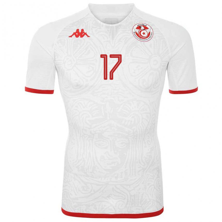 Enfant Maillot Tunisie Ellyes Skhiri #17 Blanc Tenues Extérieur 22-24 T-shirt Suisse