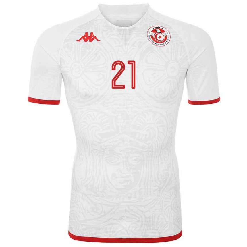 Kinder Tunesische Hamza Mathlouthi #21 Weiß Auswärtstrikot Trikot 22-24 T-shirt Schweiz