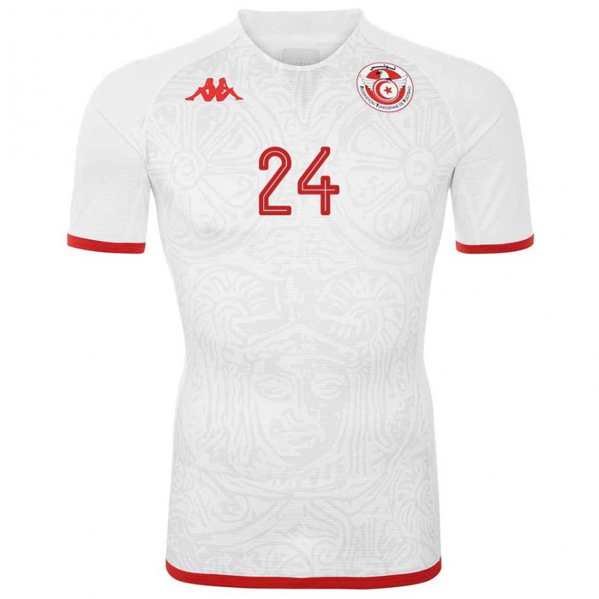 Enfant Maillot Tunisie Rami Kaib #24 Blanc Tenues Extérieur 22-24 T-shirt Suisse