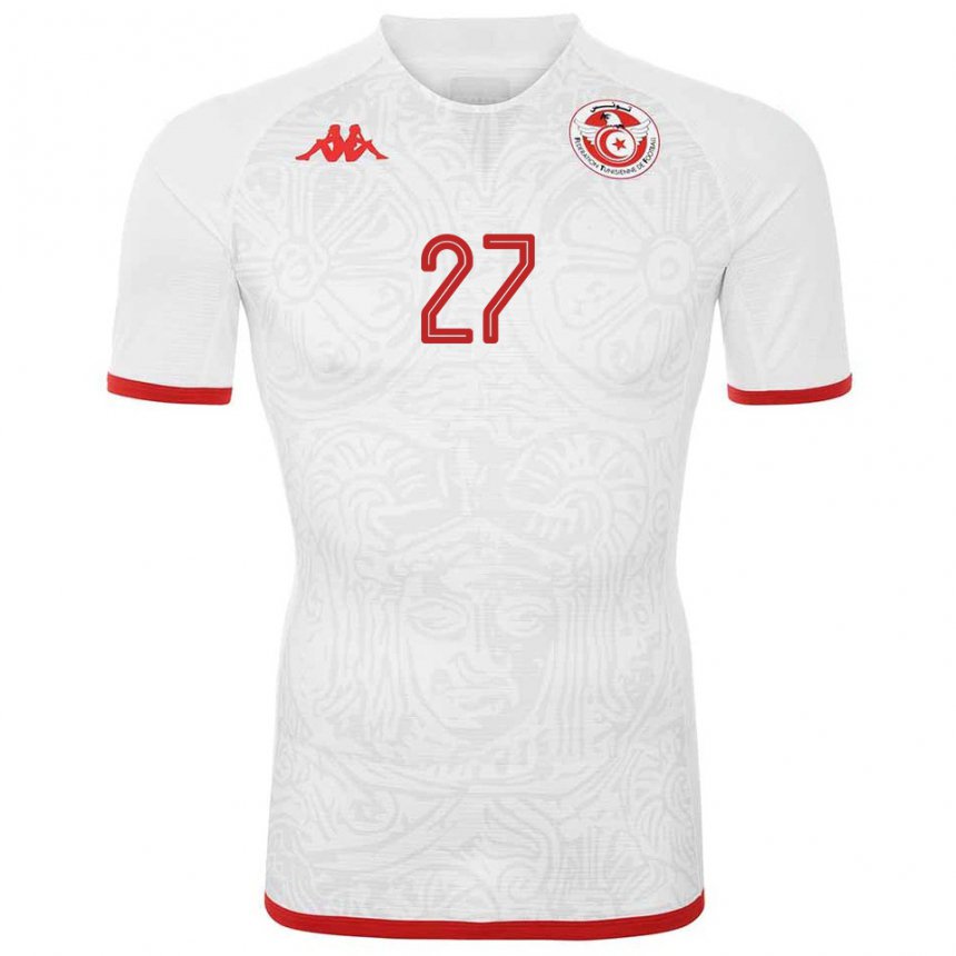 Kinder Tunesische Issam Jebali #27 Weiß Auswärtstrikot Trikot 22-24 T-shirt Schweiz