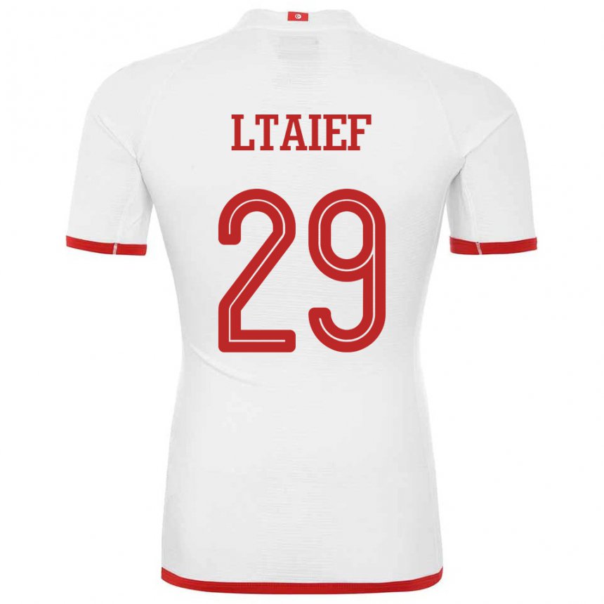 Enfant Maillot Tunisie Sayfallah Ltaief #29 Blanc Tenues Extérieur 22-24 T-shirt Suisse