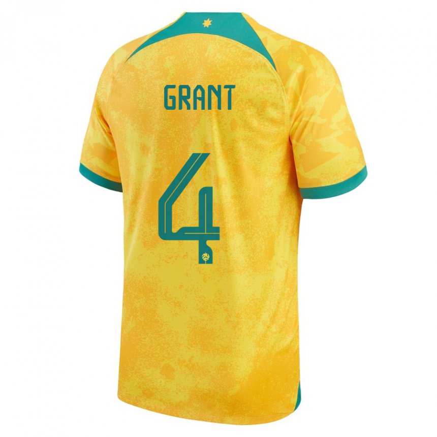 Herren Australische Rhyan Grant #4 Gold Heimtrikot Trikot 22-24 T-shirt Schweiz
