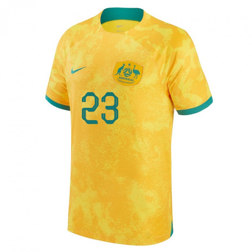 Homme Maillot Australie Tom Rogic #23 Doré Tenues Domicile 22-24 T-shirt Suisse