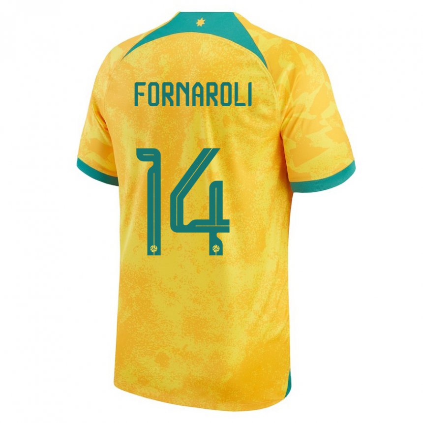Herren Australische Bruno Fornaroli #14 Gold Heimtrikot Trikot 22-24 T-shirt Schweiz