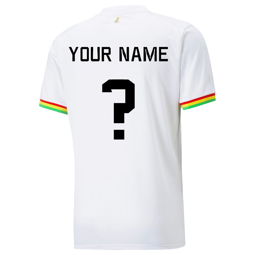 Herren Ghanaische Ihren Namen #0 Weiß Heimtrikot Trikot 22-24 T-shirt Schweiz