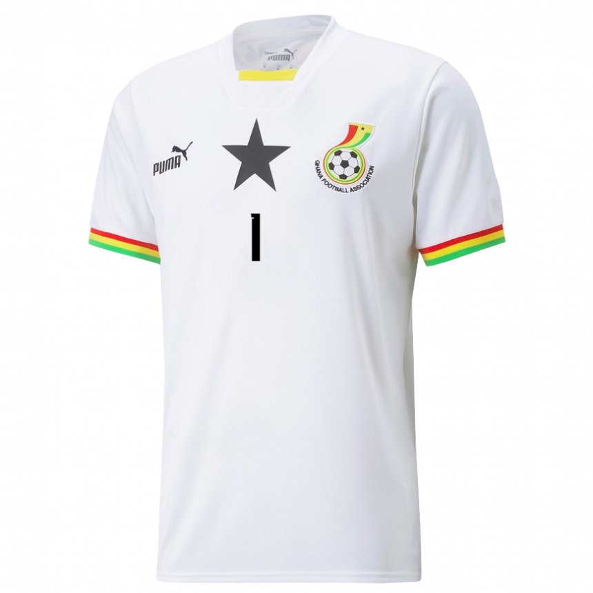 Homme Maillot Ghana Richard Ofori #1 Blanc Tenues Domicile 22-24 T-shirt Suisse