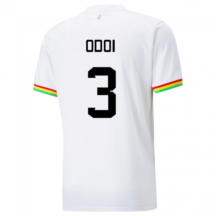 Herren Ghanaische Denis Odoi #3 Weiß Heimtrikot Trikot 22-24 T-shirt Schweiz