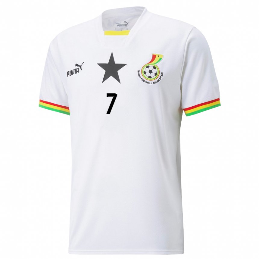 Homme Maillot Ghana Issahaku Fatawu #7 Blanc Tenues Domicile 22-24 T-shirt Suisse